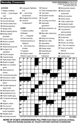 Crossword puzzles for Week of July 7 2024 Multimedia dcourier com