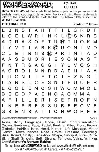 Wonderword puzzles: Week of May 26, 2024 | Multimedia | dcourier.com