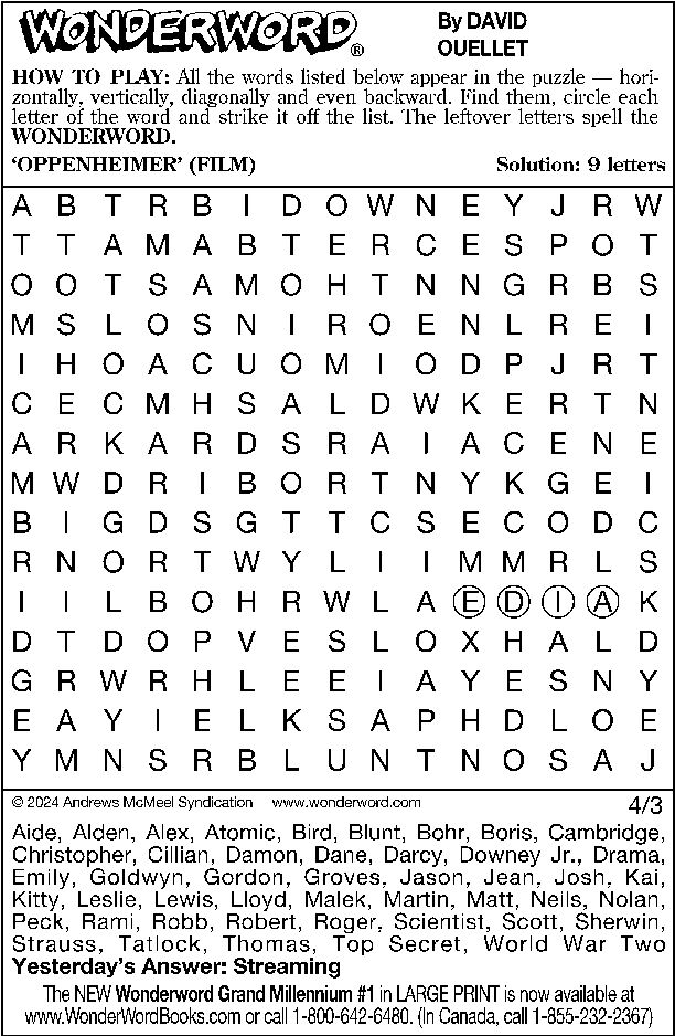 Wonderword puzzles Week of March - 66200088776cc.image