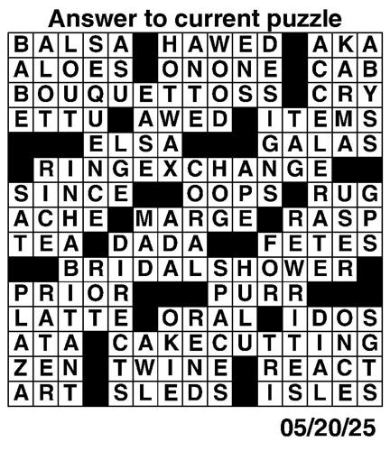 Crossword puzzles for Week of May 18 2025 Multimedia dcourier com