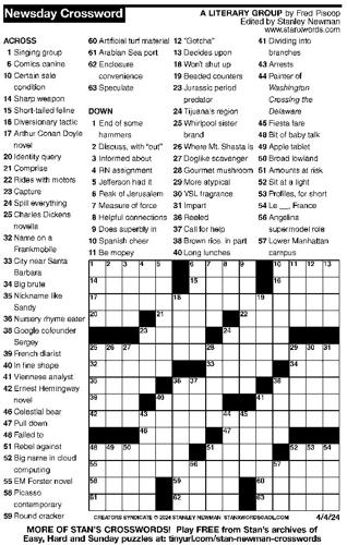 Crossword puzzles: Week of March 31 2024 Ap dcourier com