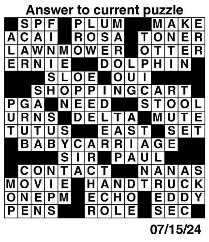 Crossword puzzles for Week of July 14 2024 Multimedia dcourier com
