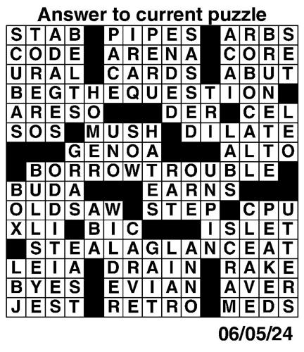 Crossword puzzles for Week of June 2 2024 Multimedia dcourier com