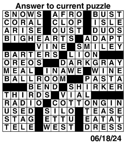 Crossword puzzles for Week of June 16 2024 Multimedia dcourier com