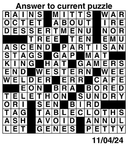 Crossword puzzles for Week of Nov 3 2024 Multimedia dcourier com