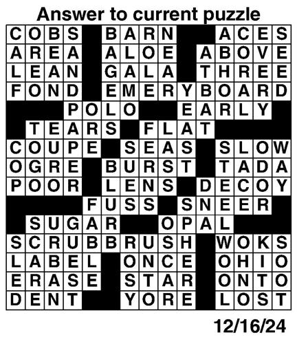 Crossword puzzles for Week of Dec 15 2024 Multimedia dcourier com