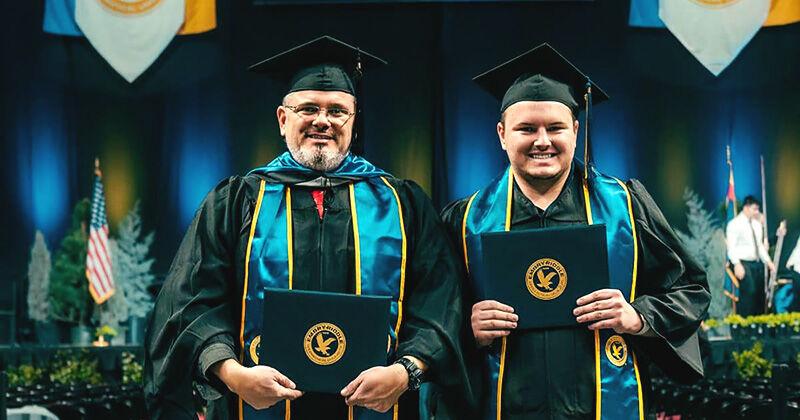 Gregory Riddle Graduation Father and son graduate together at Embry Riddle Fall Commencement at ...