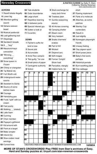 Crossword puzzles for Week of Oct 6 2024 Multimedia dcourier com