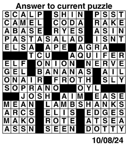 Crossword puzzles for Week of Oct 6 2024 Multimedia dcourier com
