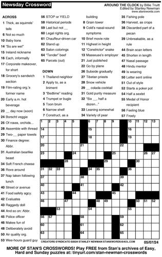 Crossword puzzles: Week of May 5 2024 Multimedia dcourier com