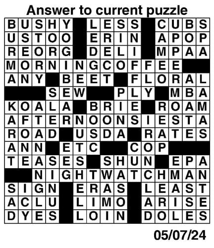 Crossword puzzles: Week of May 5 2024 Multimedia dcourier com