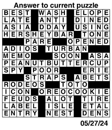 Crossword puzzles: Week of May 26 2024 Multimedia dcourier com