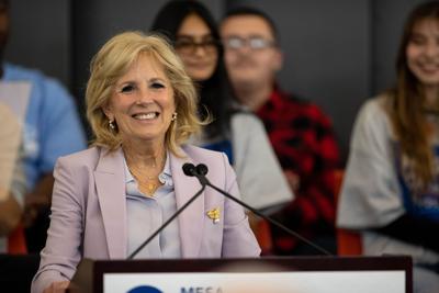 First lady Jill Biden visits Mesa Community College to talk college ...
