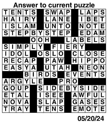 Crossword puzzles: Week of May 19 2024 Multimedia dcourier com