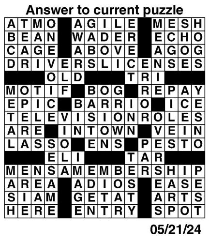 Crossword puzzles: Week of May 19 2024 Multimedia dcourier com