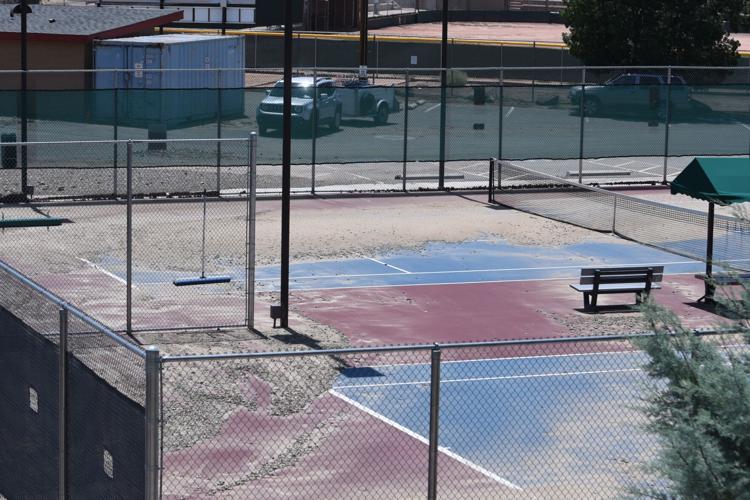 Yavapai College tennis courts baseball field damaged by storm Chino