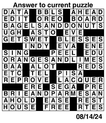 Crossword puzzles for Week of Aug 11 2024 Multimedia dcourier com