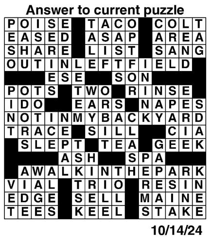 Crossword puzzles for Week of Oct 13 2024 Multimedia dcourier com