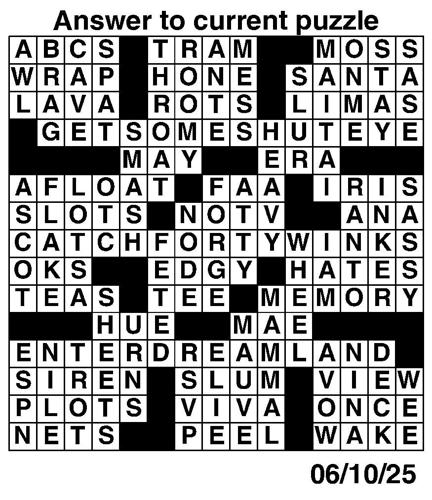 Crossword puzzles for Week of June 8 2025 Multimedia dcourier com