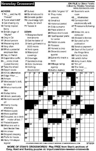 Crossword puzzles: Week of March 10 2024 Puzzles from Print Edition