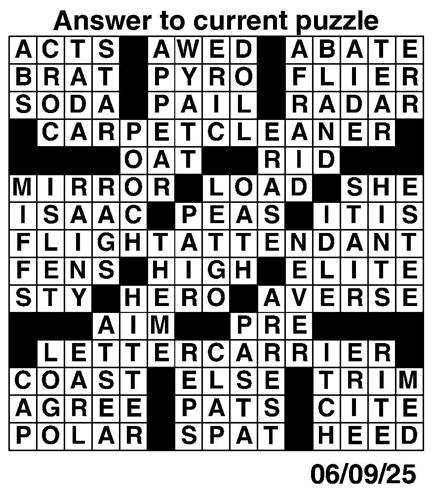 Crossword puzzles for Week of June 8 2025 Multimedia dcourier com