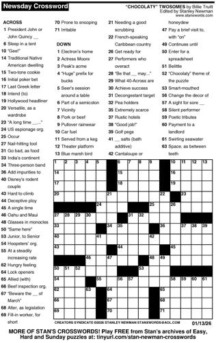 Crossword puzzles for Week of Jan. 11, 2026 | Multimedia | dcourier.com