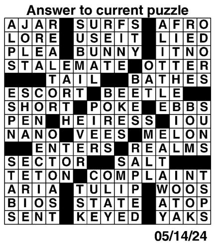 Crossword puzzles: Week of May 12 2024 Puzzles from Print Edition