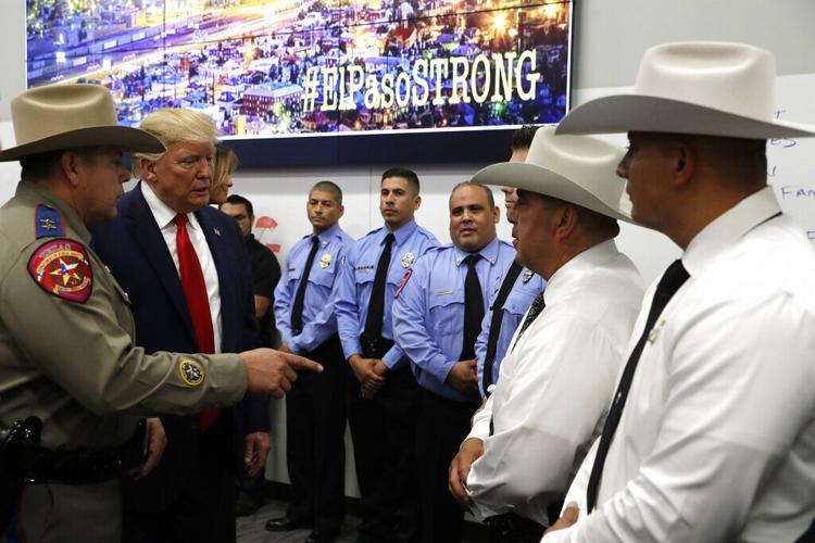 Protesters chant against Trump as he visits Dayton, El Paso | National ...