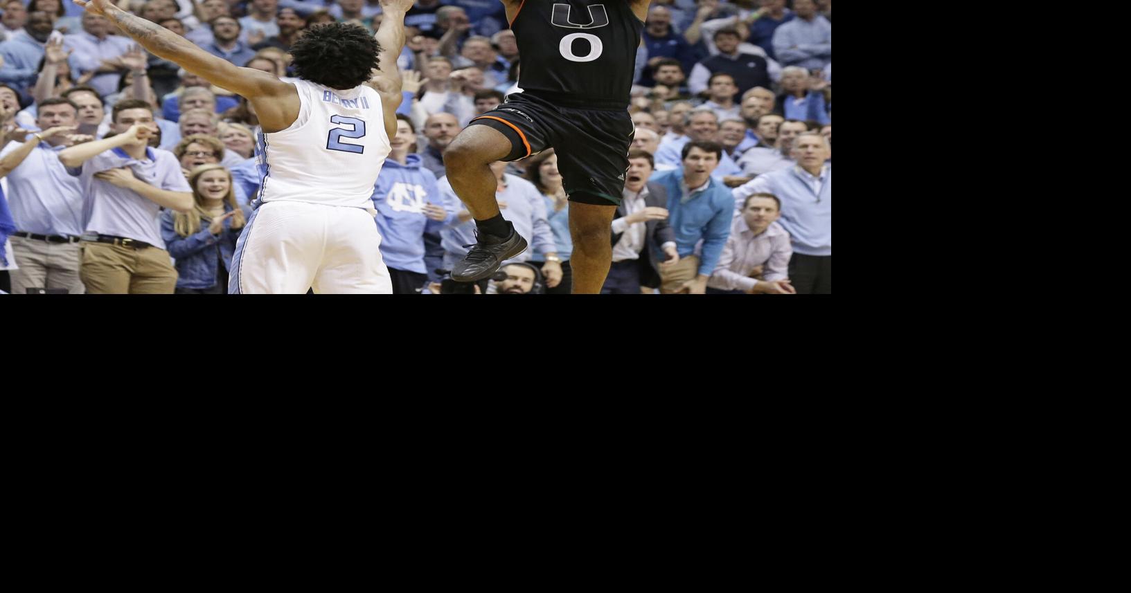 Newton S Heave Helps Miami Stun No 9 North Carolina 91 88 Sports