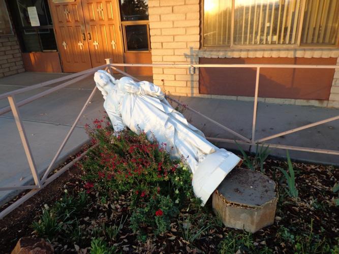 Statues at Saint Germaine Catholic Church toppled, damaged; reward