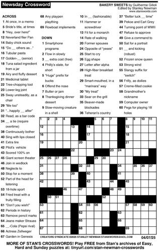 Crossword puzzles for Week of April 6 2025 Multimedia dcourier com