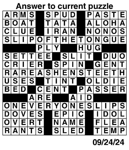 Crossword puzzles for Week of Sept 22 2024 Multimedia dcourier com