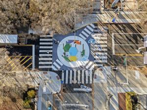 Current WatchFest'26 World Cup mural in downtown Decatur