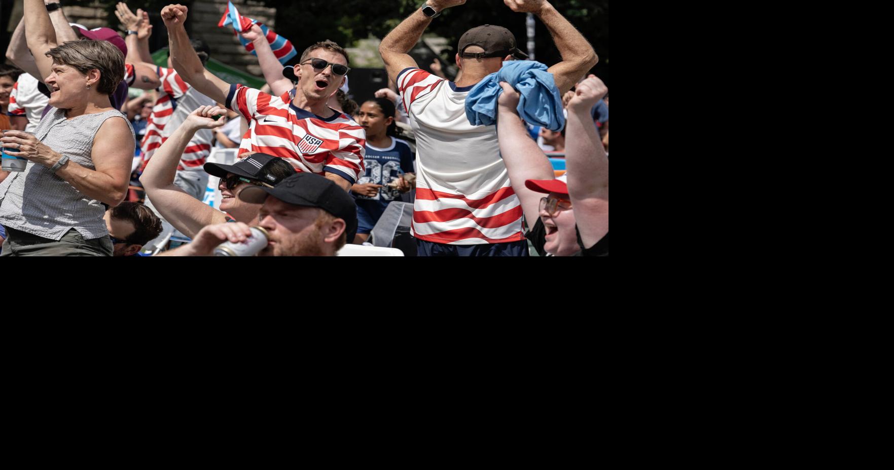 Soccer fans pack Decatur Square to watch USA beat Australia
