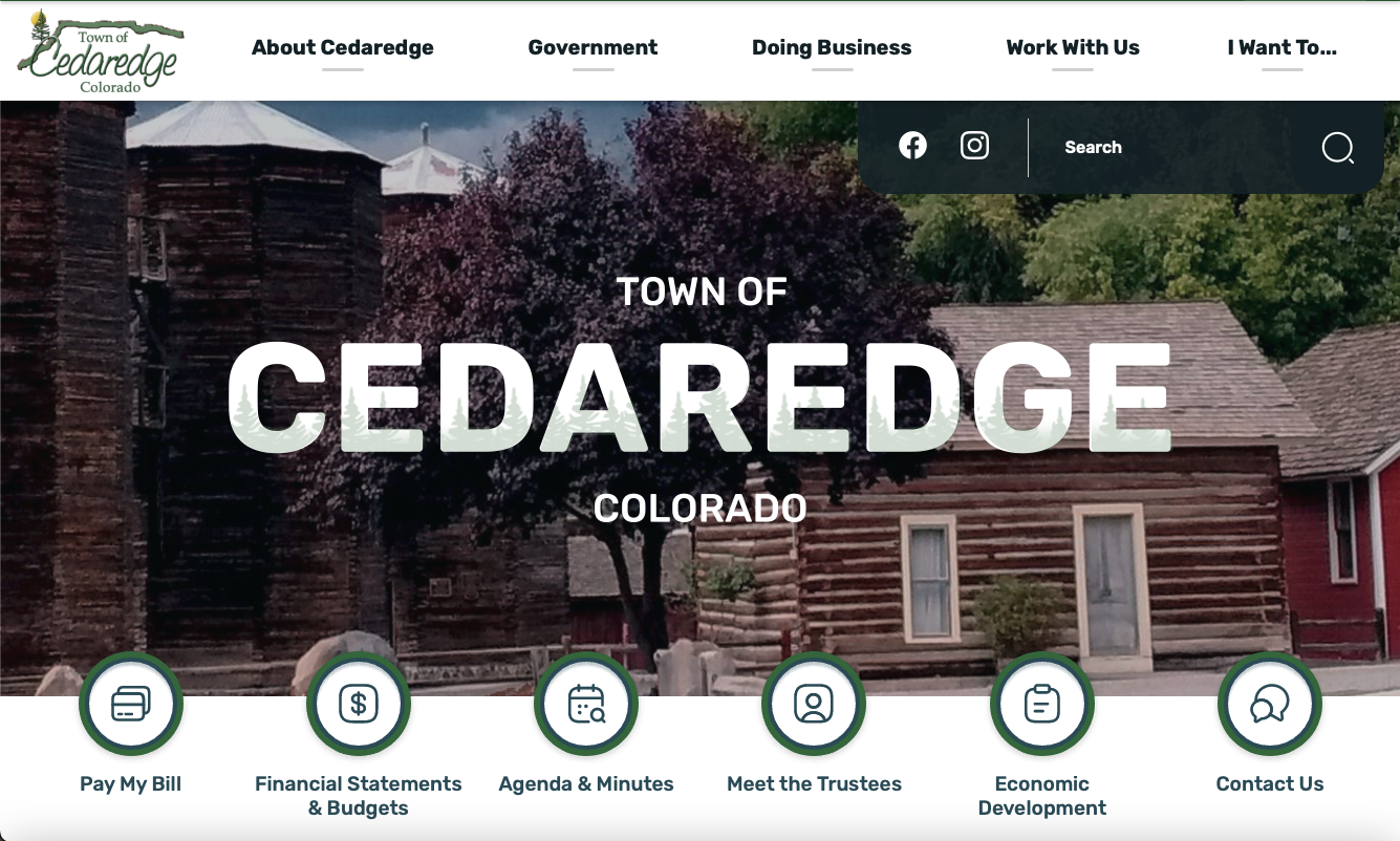 Town of Cedaredge website brought up to date News
