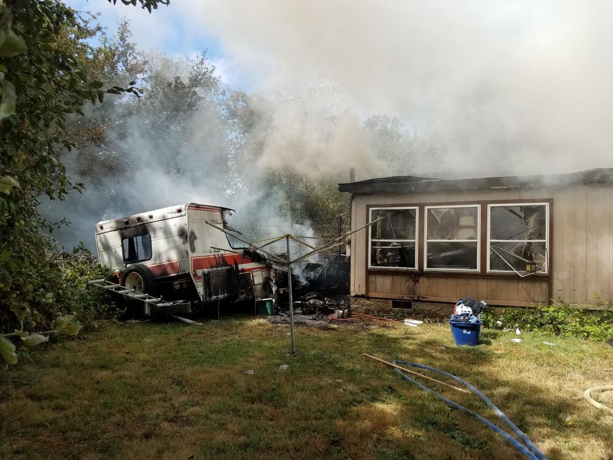 Four affected in motor home, house fire in Halsey