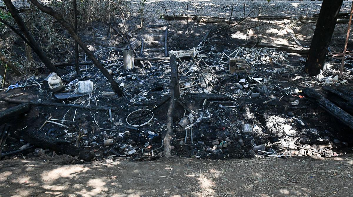 Pioneer Park homelsss camp fire