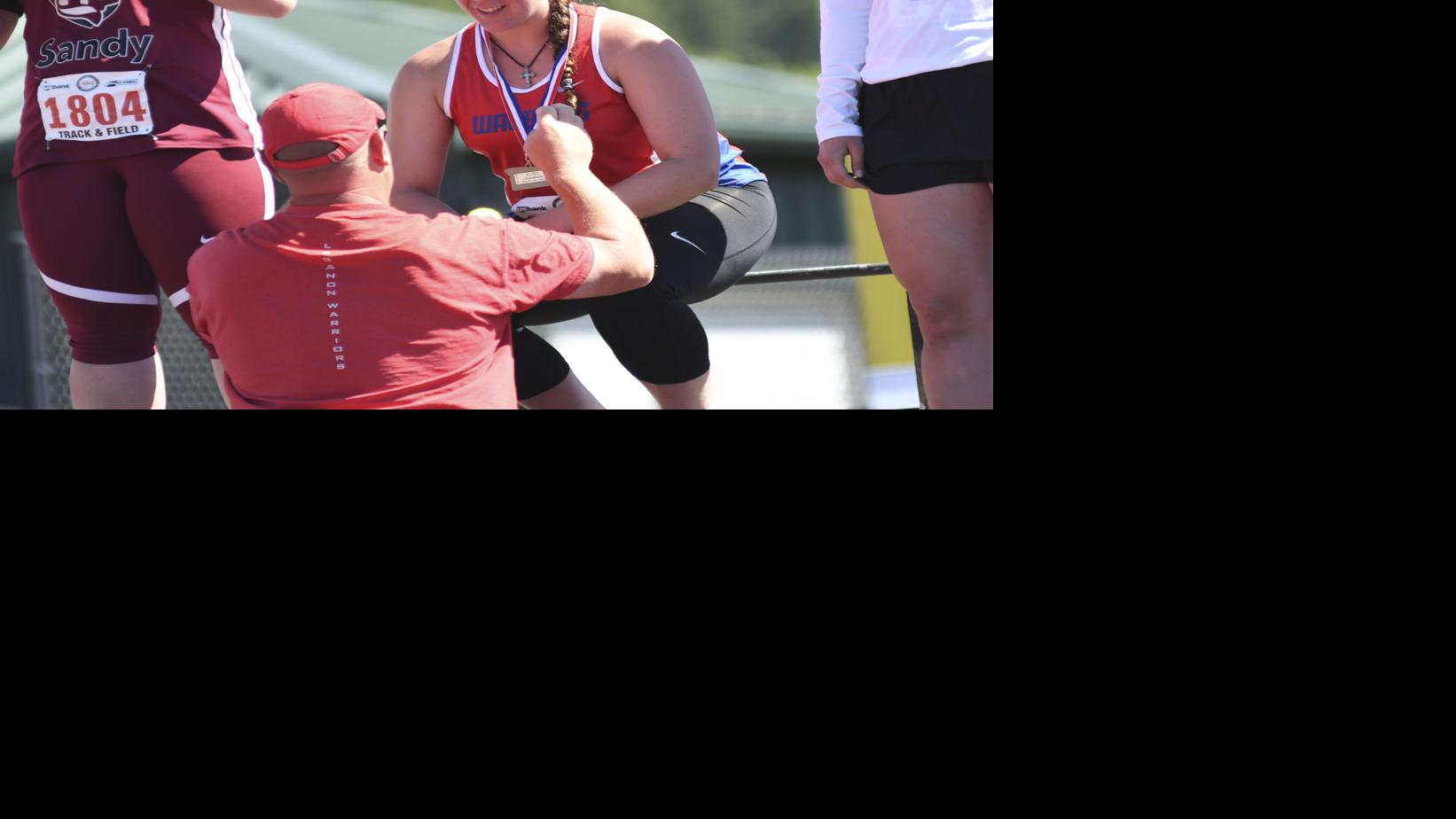 Prep track and field Lebanon's Hopkins wins 5A girls shot put