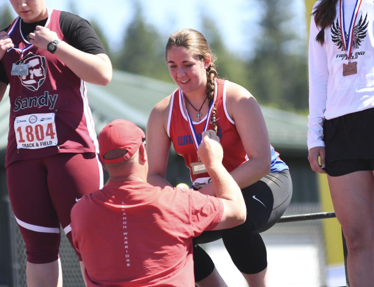 Prep Track And Field Lebanon S Morgan Hopkins Wins 5a Girls Shot Put High School Democratherald Com