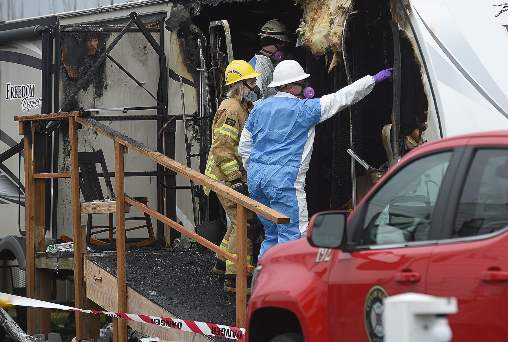 Trailer Destroyed In RV Park Fire