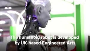 Humanoid robot Ameca wows visitors at CES