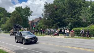Pro-Palestinian protest outside Biden campaign event in Madison