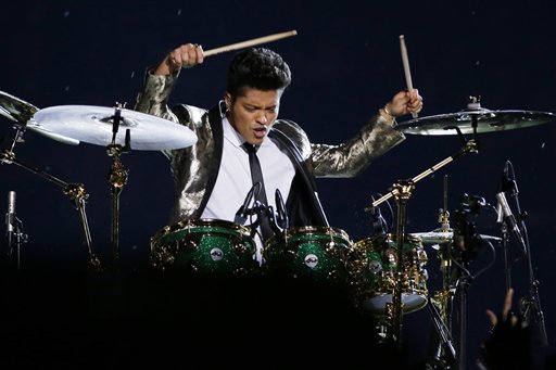 Bruno Mars delivers red hot set at Super Bowl