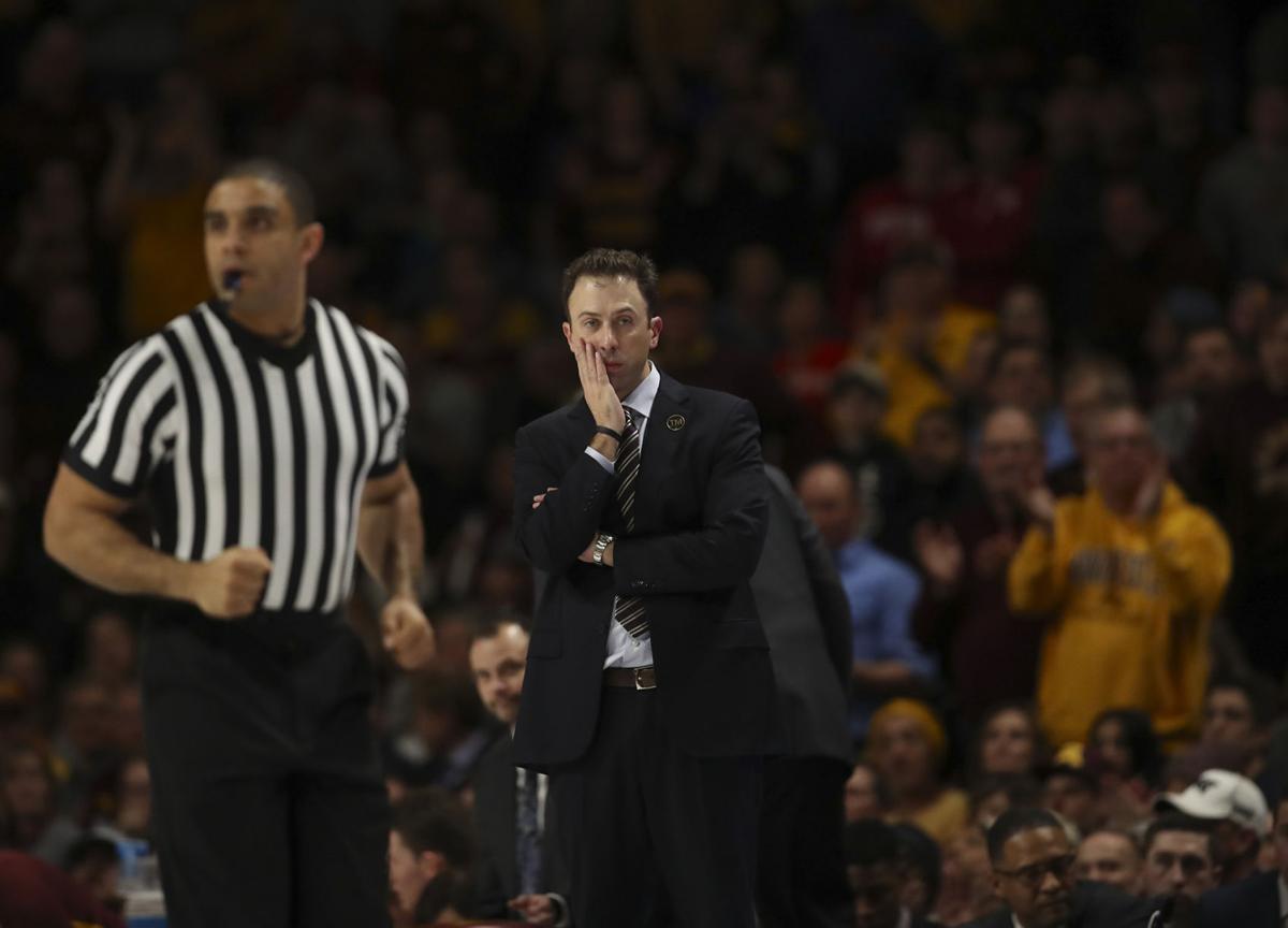 Minnesota head coach Richard Pitino trails Wisconsin in the second half on Wednesday, Feb. 6, 2019, at Williams Arena in Minneapolis.