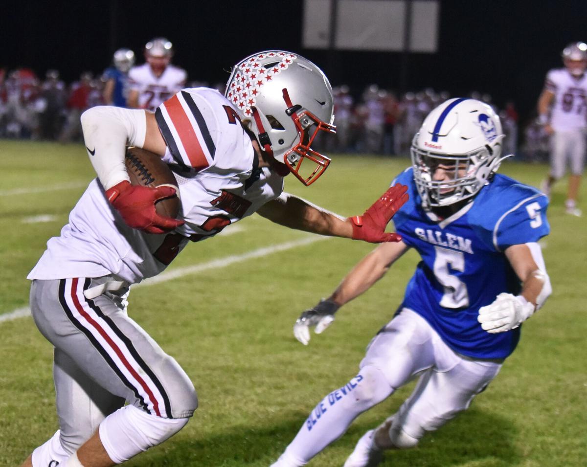 Pinkerton at Salem in Friday night football action.