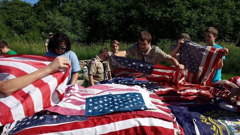 VFW, Scouts hosts flag retirement ceremony | News | derrynews.com