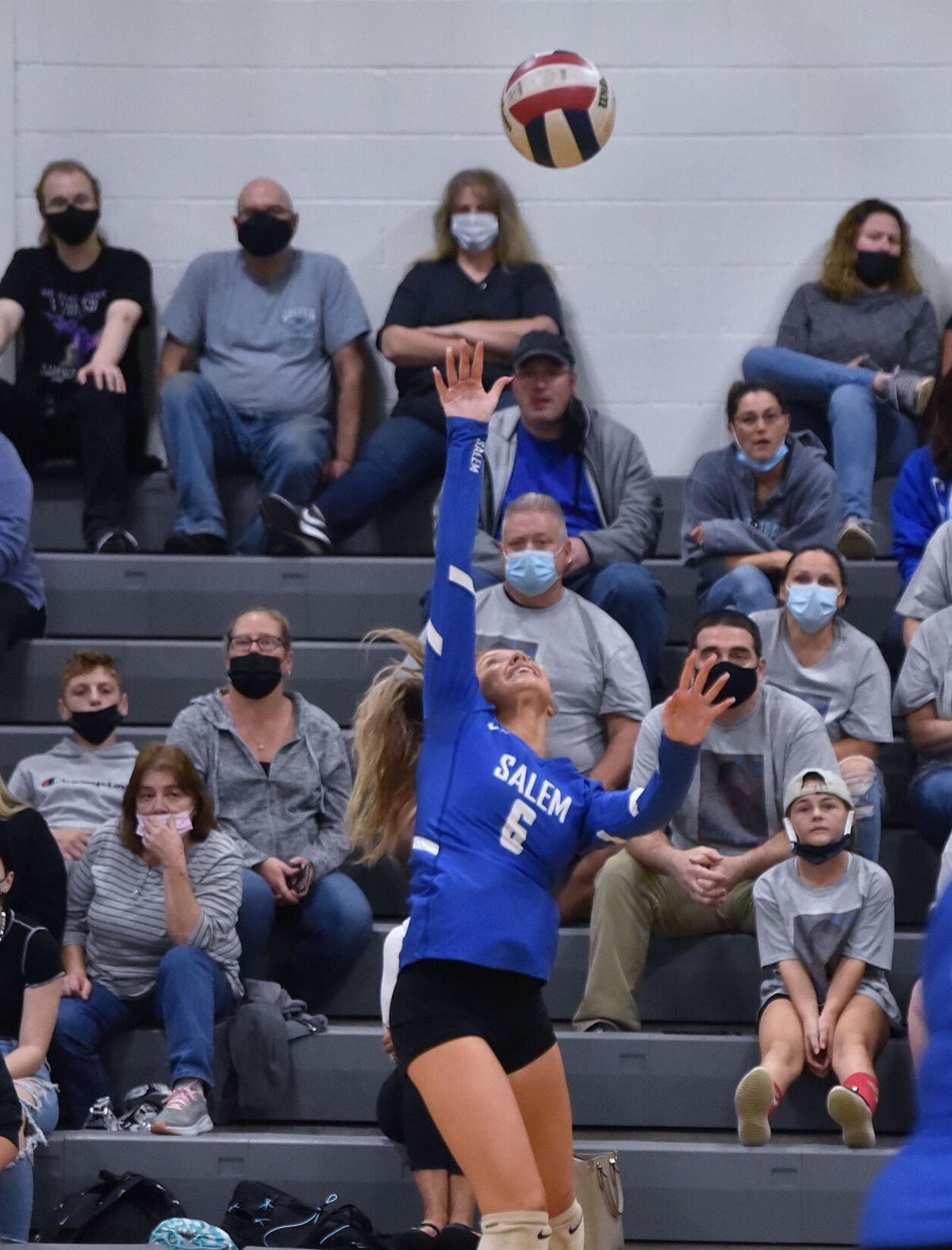 Pinkerton defeated Salem in volleyball action.