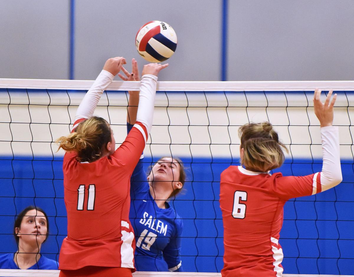 Pinkerton defeated Salem in volleyball action.