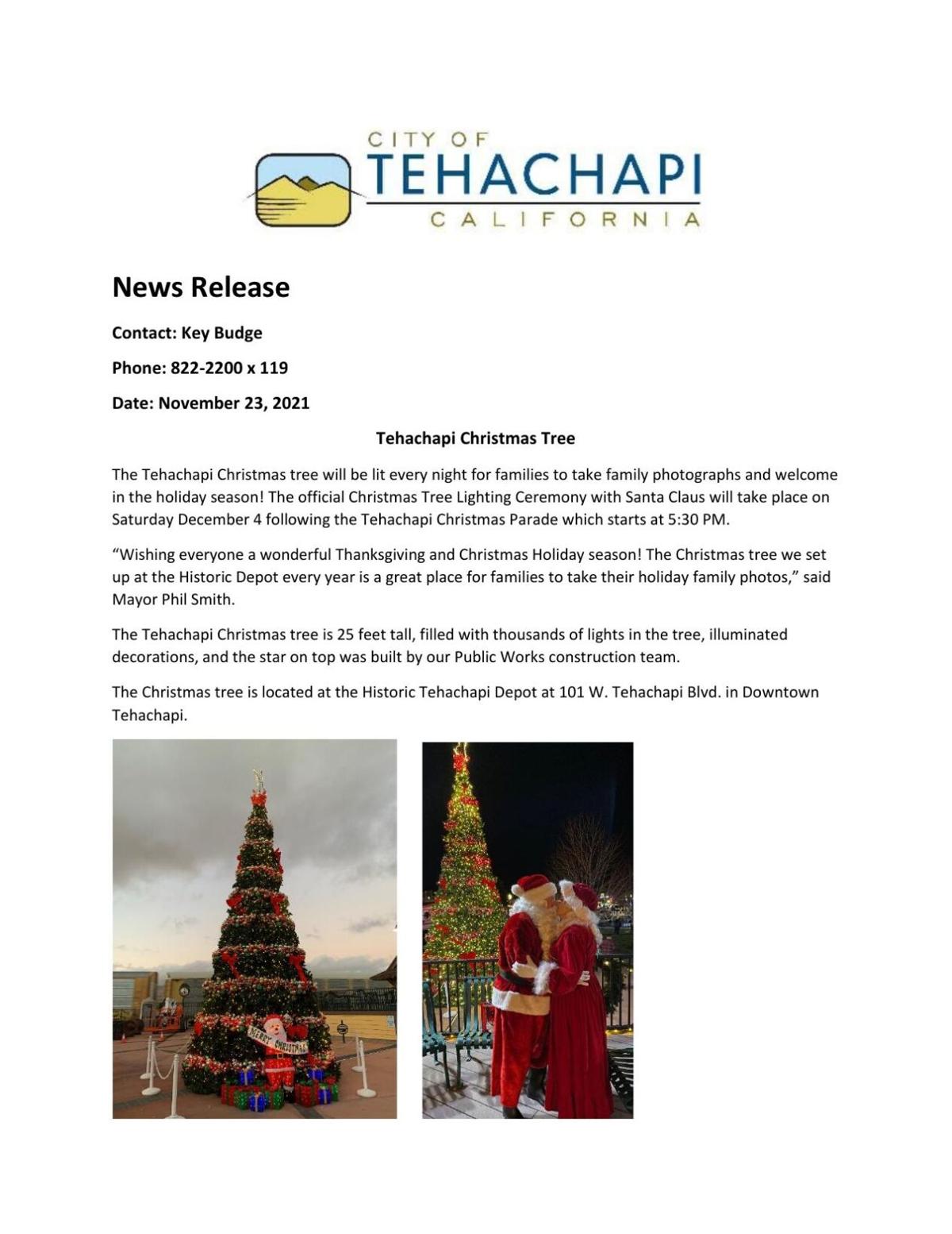 Tehachapi Christmas Parade 2022 Tehachapi Christmas Tree | News | Desertnews.com