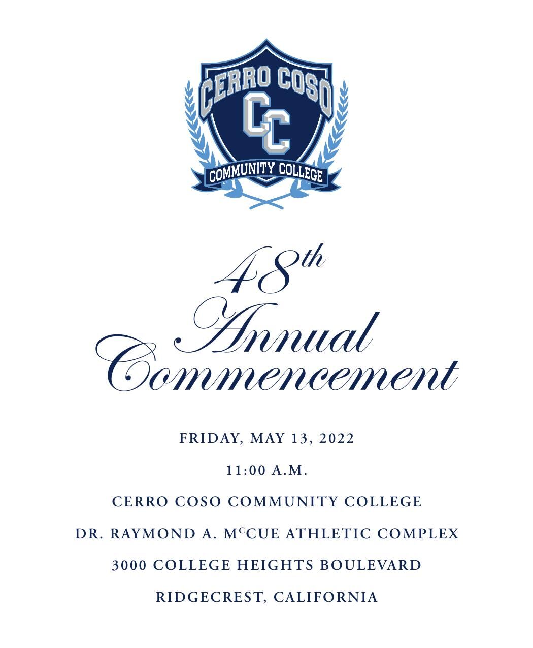 Cerro Coso Honors Graduates During 48th Commencement Exercise 